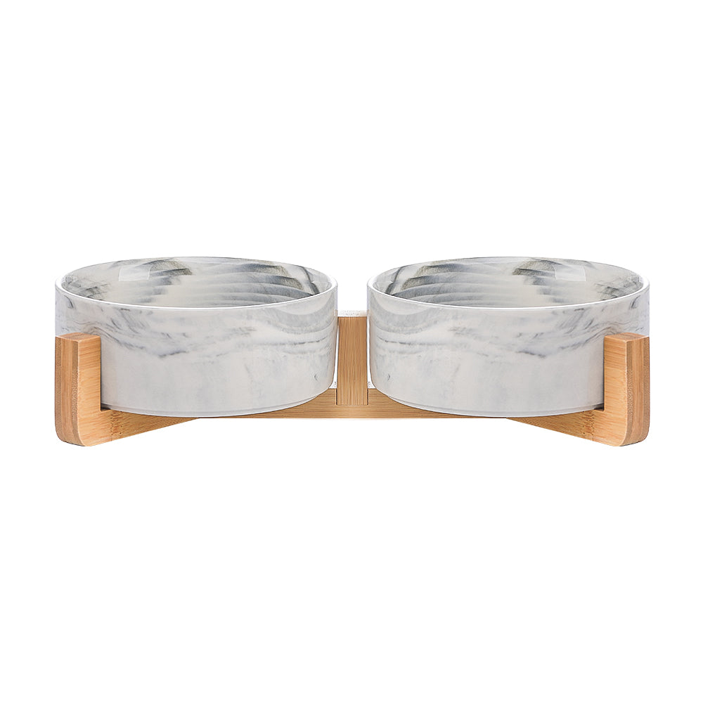 Cat Bowl Double Ceramic