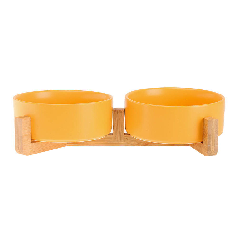 Cat Bowl Double Ceramic