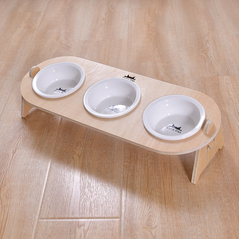 Cat food double bowl