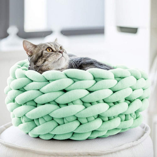 Boho Warm Woven Cat Nest